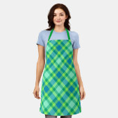 Mid-Century Modern Pset, Jade Green en Turquoise Schort (Gedragen)