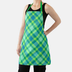 Mid-Century Modern Pset, Jade Green en Turquoise Schort