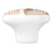 Mid Century Modern Rainbow Geometric Terracotta Keramische Knop (Zijkant)