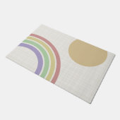 Mid Century Modern Rainbow Sun Deurmat (Schuin)