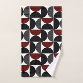 Mid-Century Modern Red Black en Grey Bad Handdoek (Handdoek)