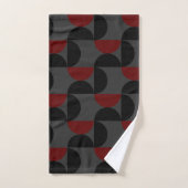 Mid-Century Modern Red Black en Grey Bad Handdoek (Handdoek)