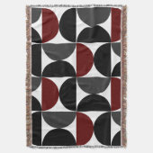 Mid-Century Modern Red Black en Grey Deken (Voorkant Verticaal)