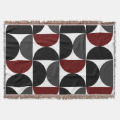 Mid-Century Modern Red Black en Grey Deken (Voorkant)