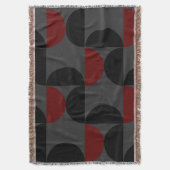 Mid-Century Modern Red Black en Grey Deken (Voorkant Verticaal)