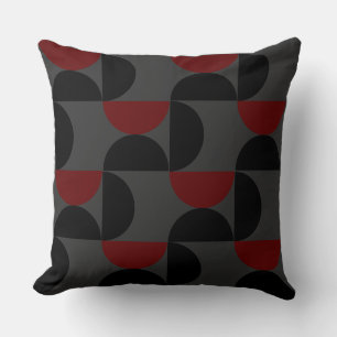 Mid-Century Modern Red Black en Grey Kussen