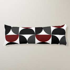 Mid-Century Modern Red Black en Grey Lichaamskussen