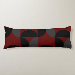 Mid-Century Modern Red Black en Grey Lichaamskussen