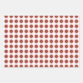 Mid-Century Modern Red Kerstmis Starburst Inpakpapier Vel (Voorkant 3)