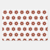 Mid-Century Modern Red Kerstmis Starburst Inpakpapier Vel (Voorkant)