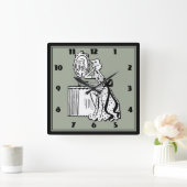 Mid-Century Modern Retro 50s Dames Boudoir Vierkante Klok (Huis)