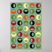 Mid-Century Modern Retro Abstract Art poster (Voorkant)