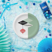 Mid-Century Modern Retro Chic Holiday Papieren Bordje (Feest)