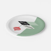 Mid-Century Modern Retro Chic Holiday Papieren Bordje (Gekanteld)