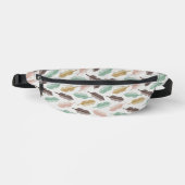 Mid-Century Modern Retro Feathers Fanny Pack Heuptasje (Voorkant)