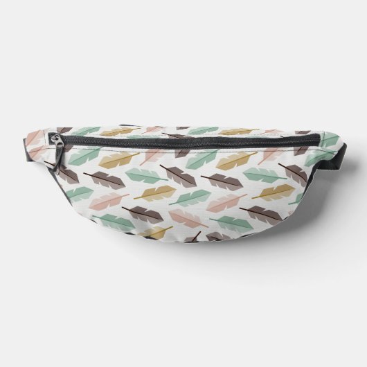 Mid-Century Modern Retro Feathers Fanny Pack Heuptasje (Liggend)