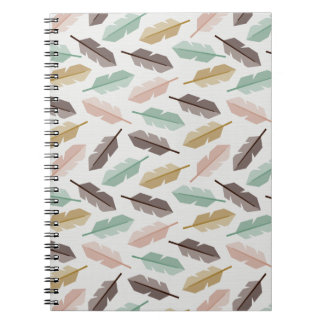 Mid-Century Modern Retro Feathers Notitieboek