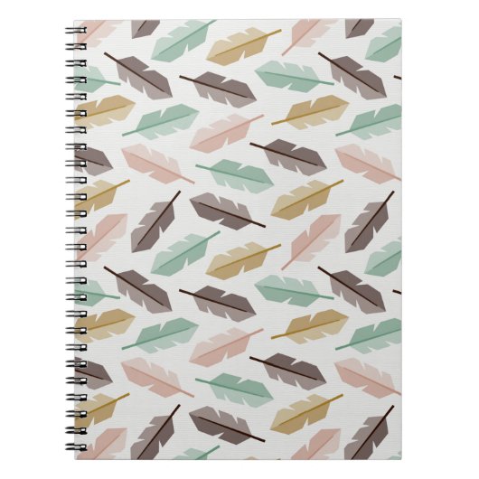 Mid-Century Modern Retro Feathers Notitieboek (Voorkant)