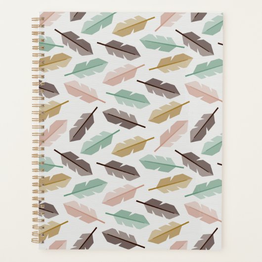 Mid-Century Modern Retro Feathers Planner (Voorkant)
