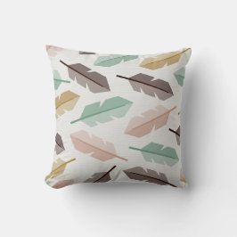 Mid-Century Modern Retro Feathers Throw Pillow Kussen