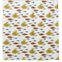 Mid Century Modern Retro Fish Swimming Pattern