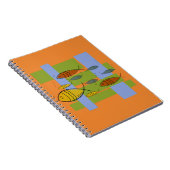 Mid Century Modern Retro Fish zwemmen op Sinaasapp Notitieboek (Rechterzijde)