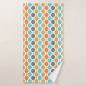 Mid-Century Modern Retro Geometric Circles Pattern Badhanddoek (Badhanddoek)