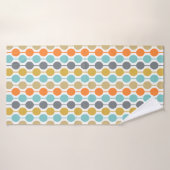 Mid-Century Modern Retro Geometric Circles Pattern Badhanddoek (Badhanddoek)