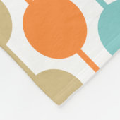 Mid-Century Modern Retro Geometric Circles Pattern Fleece Deken (Hoek)