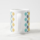Mid-Century Modern Retro Geometric Circles Pattern Grote Koffiekop (Achterkant)