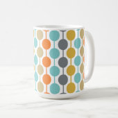 Mid-Century Modern Retro Geometric Circles Pattern Koffiemok (Voorkant rechts)