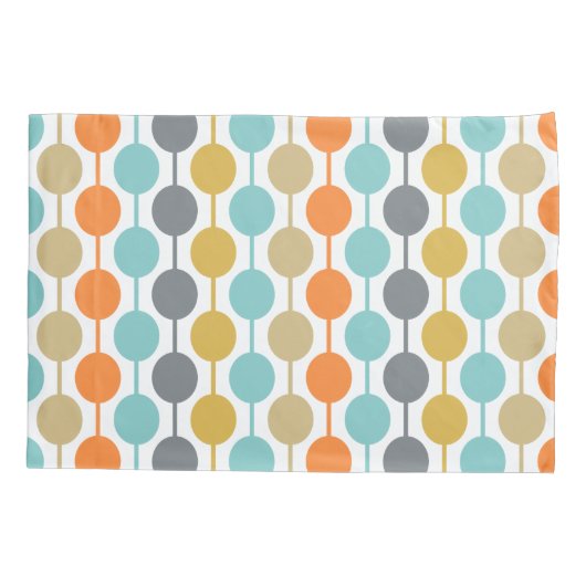 Mid-Century Modern Retro Geometric Circles Pattern Kussensloop (Achterkant)