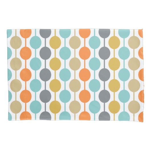 Mid-Century Modern Retro Geometric Circles Pattern Kussensloop (Voorkant)