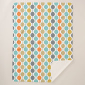 Mid-Century Modern Retro Geometric Circles Pattern Sherpa Deken (Voorkant)