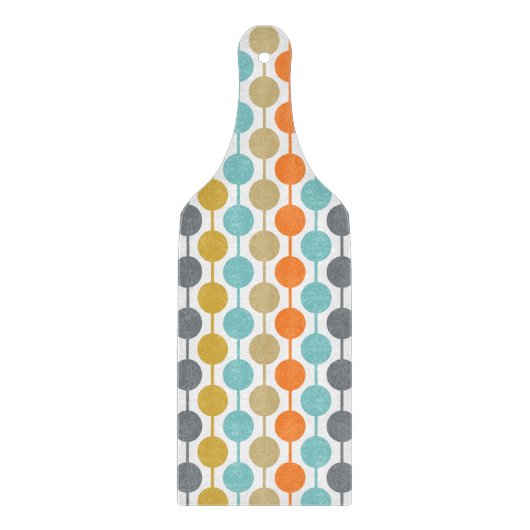 Mid-Century Modern Retro Geometric Circles Pattern Snijplank (Voorkant)