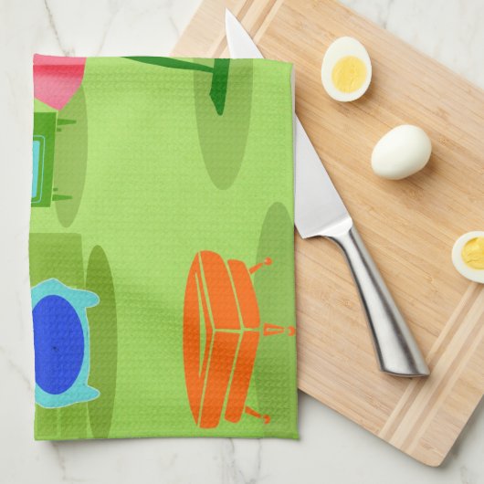 Mid Century Modern Retro Houseechtgenote Kitchen T Theedoek (Quarter Fold)