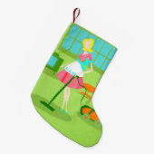 Mid Century Modern Retro Houseechtgenote Xmas Stoc Kleine Kerstsok (Voorkant (Hangend))