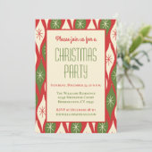 Mid Century Modern Retro Kerstfeest Kaart (Staand voorkant)