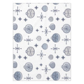 Mid Century Modern Retro Kerstkunst Silver Tafelkleed (Voorkant)