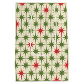 Mid Century Modern Retro KerstStarburen Medium Cadeauzakje (Achterkant)