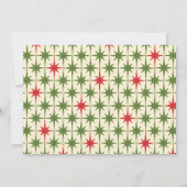 Mid-Century Modern Retro KerstStarbursts Kaart (Achterkant)