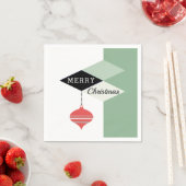 Mid-Century Modern Retro Merry Kerstmis Servet (Insitu)