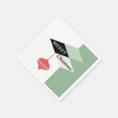 Mid-Century Modern Retro Merry Kerstmis Servet (Hoek)