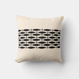 Mid Century Modern Retro Minimalist Fish Pattern Kussen