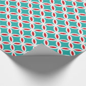 Mid Century Modern Retro Mod Overlapping Circuits Cadeaupapier (Hoek)