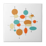 Mid Century Modern Retro Oranje turkooiscirkels Tegeltje<br><div class="desc">Deze turquoise,  oranje,  crème en zwarte retro geometrische cirkels en lijnen uit het midden van de eeuw decoratieve tegels zullen niet alleen een pop kleur aan de ruimte toevoegen,  maar zullen ook een origineel kunststuk zijn in je betegelproject.</div>