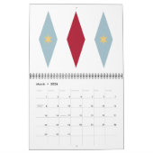 Mid Century Modern Retro Originele Kunst Kalender (Mar 2026)