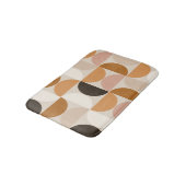 Mid Century Modern Retro Pattern Brown Earth Tones Badmat (Gekanteld)