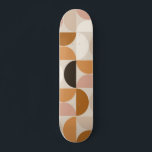 Mid Century Modern Retro Pattern Brown Earth Tones Persoonlijk Skateboard<br><div class="desc">Retro mid-eeuwse moderne patronen - abstracte geometrische vormen - minimalistisch patroon in aardtonen - Bruin,  beige,  wit,  terracotta.</div>