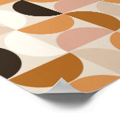 Mid Century Modern Retro Pattern Brown Earth Tones Poster (Hoek)